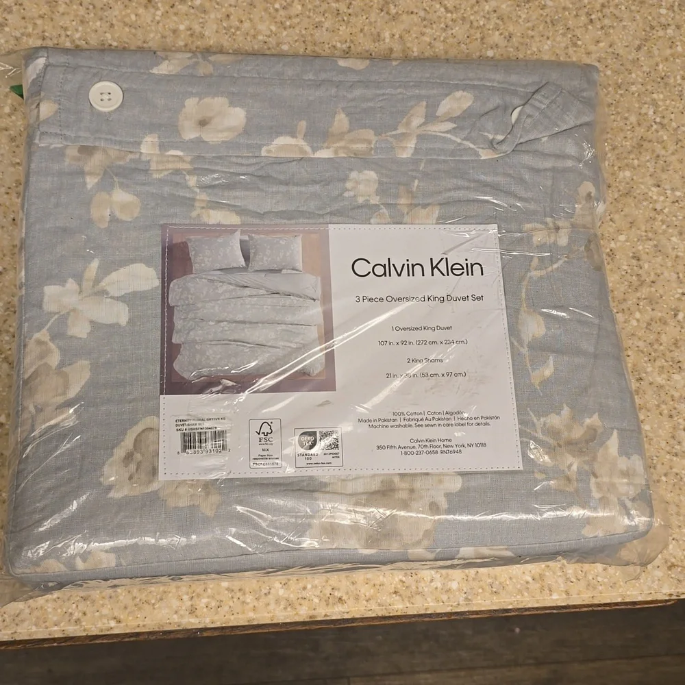 Calvin Klein King Duvet Cover Set, Super Soft Cotton Bedding with Matching Shams